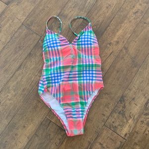 J Crew plaid one piece. New with tags.
